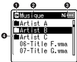 OLYMPUS WS-811+ME-51 - Affichage deliste 1 - 1