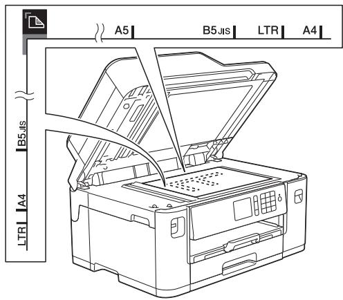 BROTHER MFC-i5330DW / MFC-i5335DW / MFC-j5730DW / MFC-i5930DW - Charger des documents sur la vitre du scanner - 1