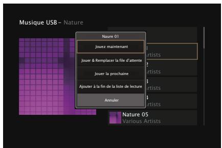 MARANTZ NR1711 - Parcourez la musique sur votre dispositif mémoire USB et sélectionnez une musique à dire. - 2