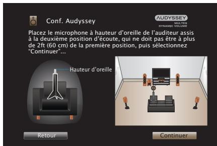 MARANTZ NR1711 - Lorsque l'enceinte détectée est affichée, Sélectionnez "Suivant" puis appuyez sur ENTER. - 2
