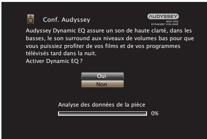 MARANTZ NR1711 - Effectuez le paramétrage de Audyssey Dynamic EQ® et Audyssey Dynamic Volume®. - 1