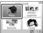 NIKON DS3400 + AF-P 18-55mm UR + AF-P70-300mm VR - Menu du mode guide - 3