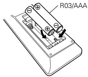 DENON AVR-2313BK - Insertion des piles - 2