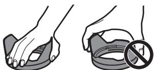 PANASONIC bah5S 24-1054 - Attaching the lens hood - 1