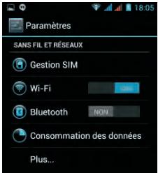 THOMSON TLINK455 - Changer la luminosité, le fond d'écran, la durée de mise en vue et la taille de caractères. - 1