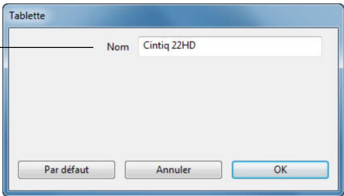 WACOM CiNTiO 22 HD - Renommer la tablette dans la LISTE tablette - 1