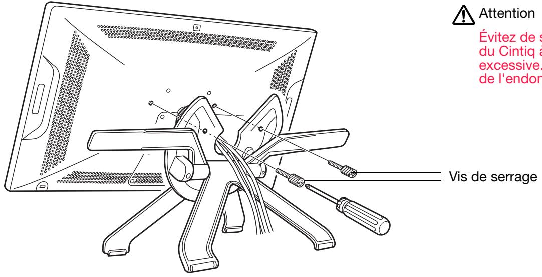 WACOM CiNTiO 22 HD - Pour verrouiller le cintiq au socle : - 1