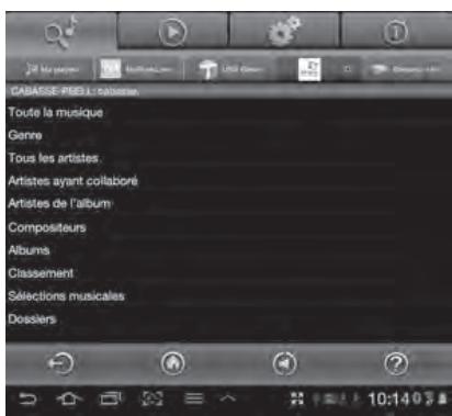 CABASSE STREAM 3 SYSTEM BLANC - E) PAGE "MUSIQUE": LECTURE DES FICHIERS PARTAGES - 1