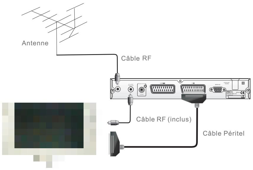 PROLINE DFV 13 - Connector à la TV avec le cable PERITEL - 1