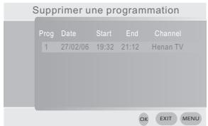 PROLINE DFV 13 - Supprimer une programmation de la liste - 1