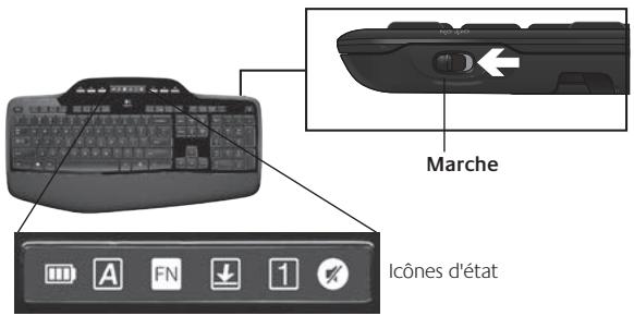 LOGITECH DESKTOP MK710 - Le clavier est-il sous tension? Faites glisser le commutateur Marche/ - 1