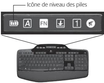 LOGITECH DESKTOP MK710 - Comment vérifier l'etat des piles de la souris ? - 1
