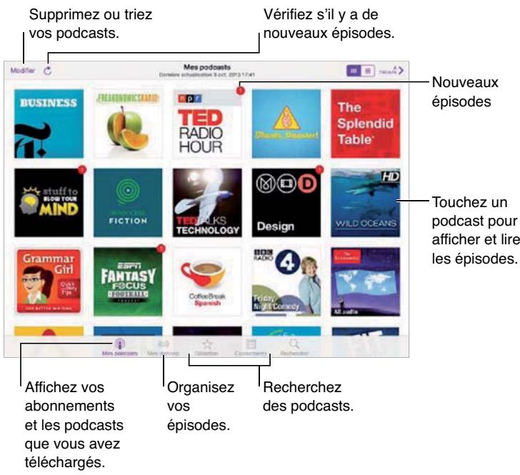 APPLE IPAD AIR 16 GO WIFI GRIS - Podcasts en un coup d'oeil - 1