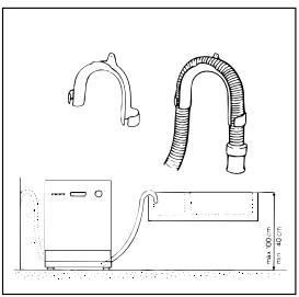 ARISTON LS 244 BLANC - Raccordement au tuyau d'évacuation - 1