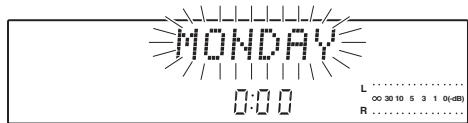 KENWOOD K-701 - Exemple: Reglage sur lundi 8:07 - 1