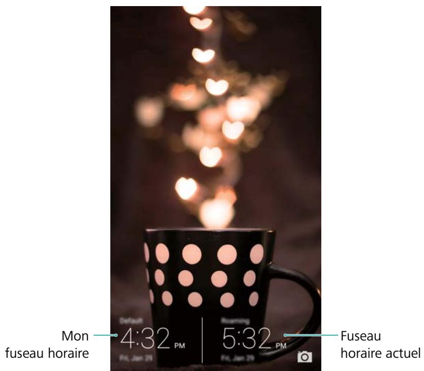 HONOR 8 PREMIUM ROSE - Double affichage d'horloge - 1