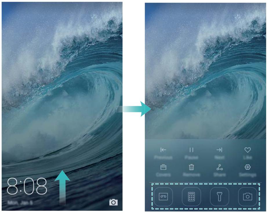 HONOR 8 PREMIUM ROSE - Ouvrir des applications depuis l'écran de verrouillage - 1