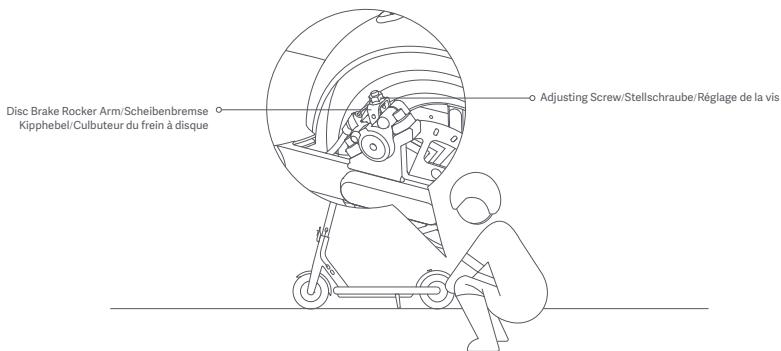 Xiaomi MISCOOT4V2 - Adjust the Disc Brake/Scheibenbremse einstellen/Réglage du frein à disque - 1