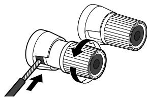 DARRYTECHNICS AMPLIFICATEURSTEREOSA-Cé600EG-K - Draai de knoppen een beetje los en voer het binnenste van de kabels door de openings. - 1