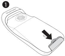 SONY ERICSSON J300i - Pour-retirer le couvercle et insérer la carte SIM - 1