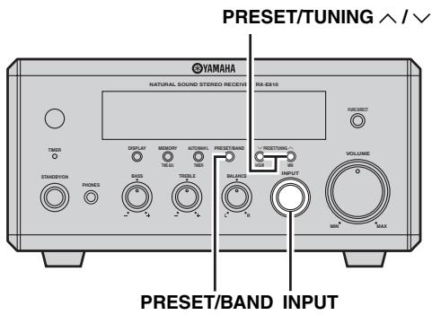 YAMAHA E-810 Blanc - Accord des stations présélectionnées - 1