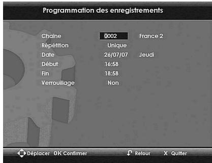 SAGEM DTR 6480 T - 10-2-1 Programmation manuelle - 2