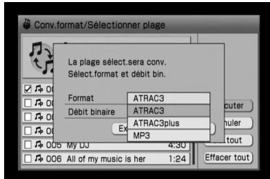SONY NAC-HD1E - Conversion du format audio des plages - 2