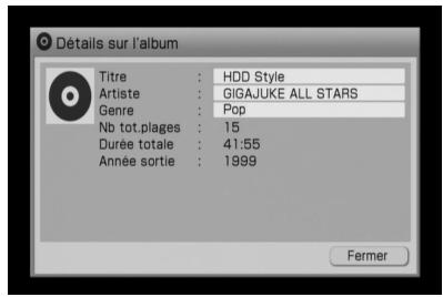 SONY NAC-HD1E - Affichage des informations sur un CD - 1