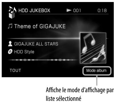 SONY NAC-HD1E - Commutation des modes d'affichage par liste - 1
