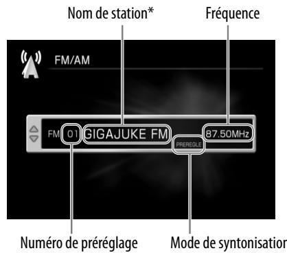 SONY NAC-HD1E - A propos de l'affichage de la réception radio - 1