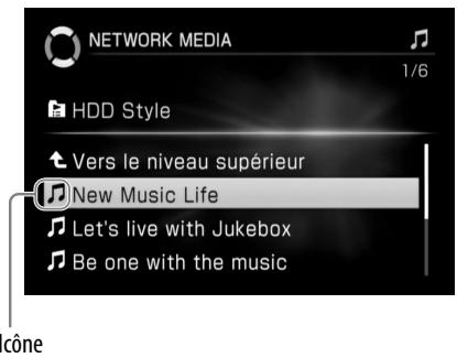 SONY NAC-HD1E - Affichage de liste - 1