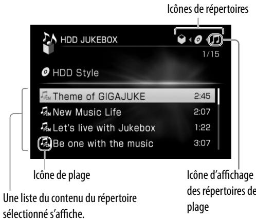 SONY NAC-HD1E - Mode d'affichage par liste - 1