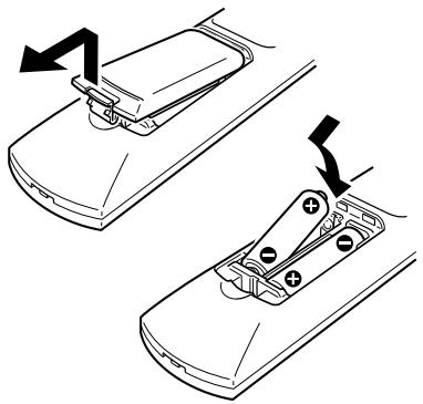 SONY NAC-HD1E - Insertion des piles dans la télécommande - 1