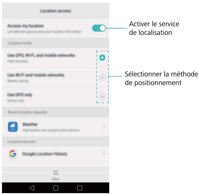 HUAWEI NOVA OR - Activier le service de localisation - 1