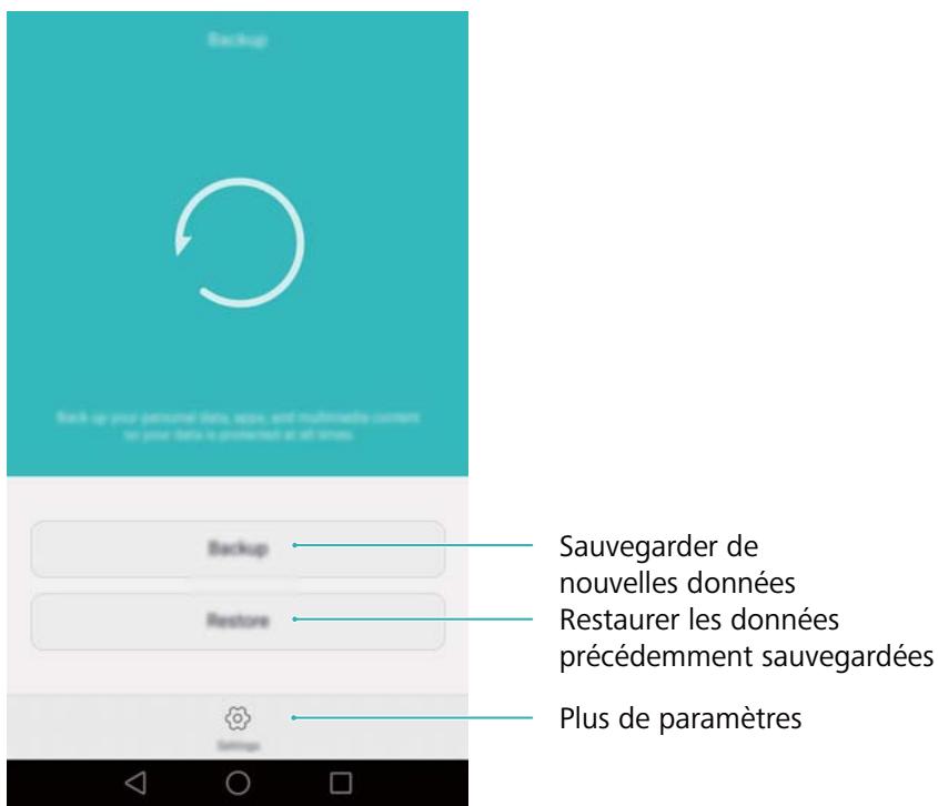 HUAWEI NOVA OR - Utiliser l'application Sauvegarde pour sauvegarder et restaurer des données - 1