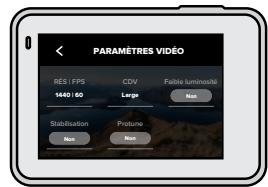 GOPRO HERO7SILVER - Paramètres video - 2
