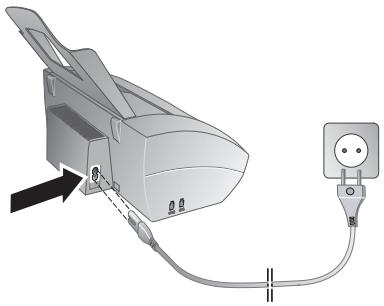 SAGEM Fhonerax 40°Frhonertax 45 - Raccorder le cordon d'alimentation de l'appareil - 1