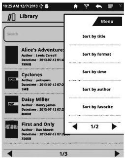 IT WORKS ET602 - Utiliser le menu des options de la liste des livres - 1