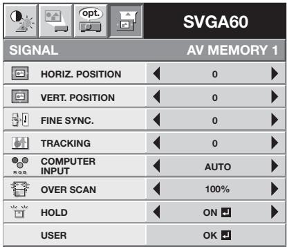 MITSUBISHI HC 1500 - SIGNAL menu - 1