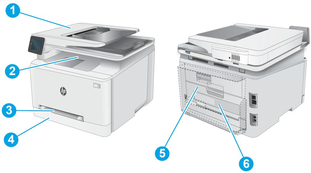 HP M281FDW - Emplacements des bourages papier - 1