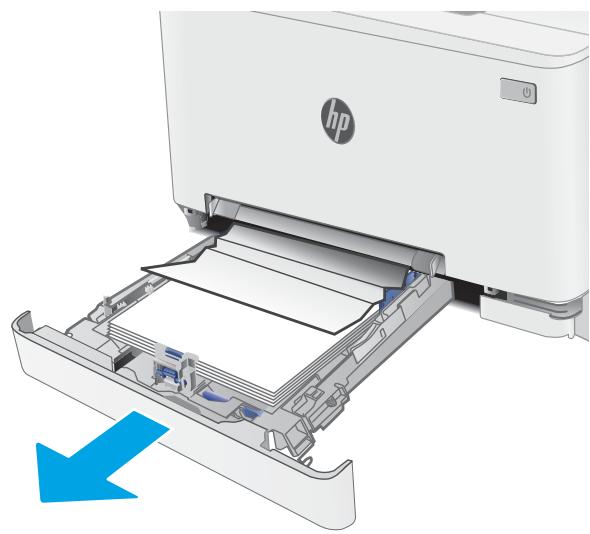 HP M281FDW - Elimination des bourrages papier dans le bac 2 - 1