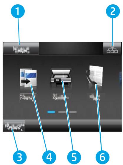 HP M281FDW - Présentation de l'écran d'accueil - 2
