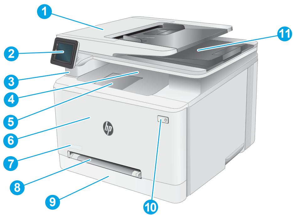 HP M281FDW - Vue avant de l'imprimante - 1