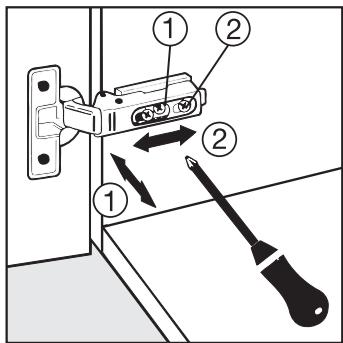 MIELE CVA 620-2 - Ajustement des charnières - 1