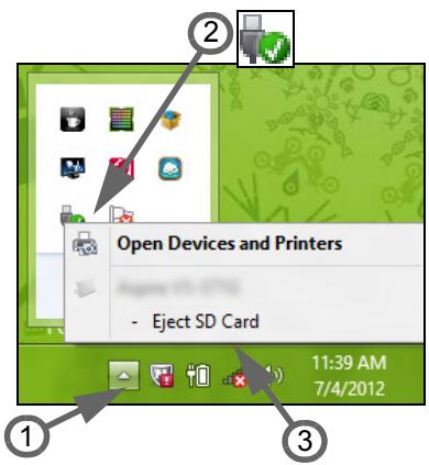 PACKARD BELL iMedia S 514G1TU03 - Retirer une carte d'un lecteur de carte mémoire - 1