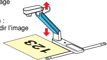 TOSHIBA TDP-T90 - Soulever ou baisser le bras de l'imagese afin de regler la taille de l'image. - 2