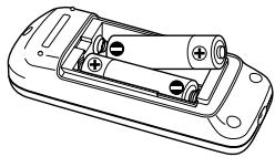 TOSHIBA TDP-T90 - Chargement des piles de la télécommande - 2
