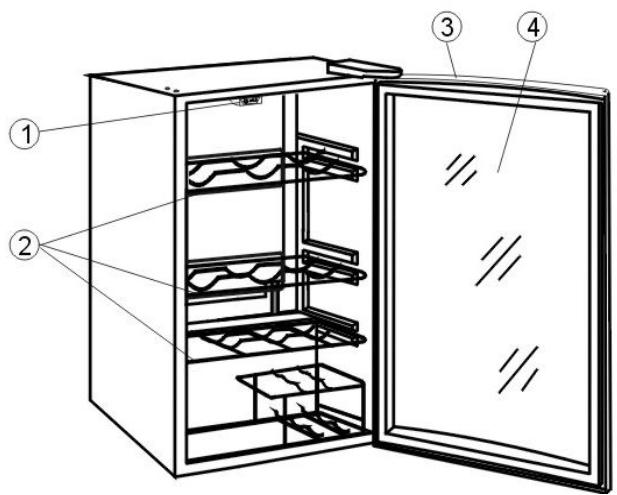 LA SOMMELIERE CVD 30 - SCHEMA DE L'APPAREIL - 1