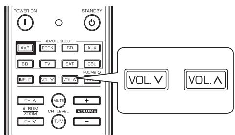SHERWOOD VR654BD - Réglez le volume ROOM2. - 1