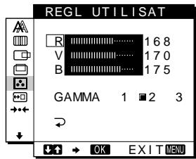 SONY SDM-M51 - Réglage de la température des couleurs (COULEUR) - 1